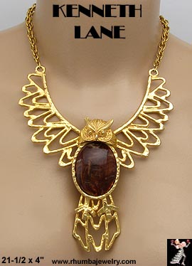 kenneth_lane_owl_necklace
