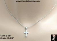 clear rhinestone cross necklace