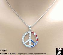patriotic peace sign necklace