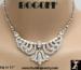 Bogoff Necklace: Vintage BOGOFF Pink Rhinestone Necklace