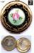 Locket: Vintage Guilloche Enamel Locket with Pix