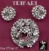 Trifari Set:  Vintage TRIFARI Pin & Earrings Set