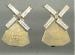 Pins - Pair of Sterling and Enamel Windmills