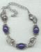 Necklace - Ornate Silver and Faux? Lapis