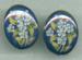 Earrings - Beautiful Pair of Handpainted Porcelain