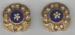 Florenza Earrings: Vintage Florenza Blue Enamel & Seed Pearl