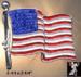 American Flag Pin: Waving Rhinestone American Flag, USA Flag