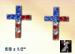 Cross Earrings: Patriotic Religious Cross Pierced Earrings