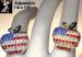 Apple Ring: Patriotic Rhinestone Big Apple Adjustable Ring