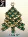Christmas Tree pin: Miniature Christmas Tree Pin & Garland