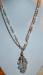 Necklace -  Vintage Crystal and Chain Pendant Necklace