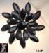 Brooch:  Vintage Black Crystal Rhinestone Brooch Pin