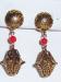Earrings - Coral and Filigree Dangles