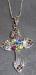 Religious - Beautiful Sterling Cross - Gemstones