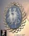 Cameo Brooch: Faux Blue Wedgwood Costume Cameo Pin