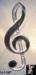 Brooch: Rhinestone Treble Clef Musical Note Brooch Pin