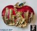 Apple Pin: Patriotic Big Apple with WTC & Statue of Liberty