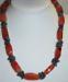 Necklace - Coral and Green Natural Stone