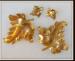 Sterling - Gold Wash Pair of Brooches and Earrings