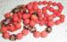 Necklace - Beautiful Coral Glass and Venetian Beads