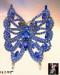 Butterfly Pin: Swarovski Blue Rhinestone Butterfly Brooch