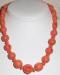 Necklace - Fancy Carved Coral Beaded