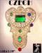 Czech Jewelry:  Rhinestone & Filigree Vintage Czech Pin