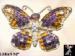 Butterfly Pin:  Rhinestone Butterfly Pin - Invisibly Set