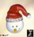 Christmas Pin:  Christmas Snowman in Santa Hat Pin