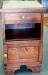 French Medium Oak Nightstand Marble Top