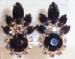 Earrings - Black and AB Rhinestones