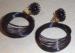 Earrings - Black Multi Hoops