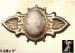 Cameo Pin: Genuine Hand Carved Cameo Victorian Revival Pin