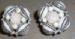West Germany Black and White Beaded Earrings