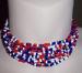Necklace - Red, White And Blue Glass Wrap Beads