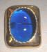 Van S Authentics Brooch - Large  Deep Blue Glass Stone