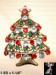 Christmas Tree Pin: Red/Green Rhinestone Christmas Tree Pin
