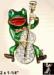 Frog Pin:  Musical Frog Playing Bass Fiddle Pin