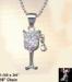 Champagne Necklace:  Rhinestone Champagne Glass Necklace