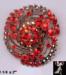 Rhinestone Brooch:  Red Rhinestone & AB Red Rhinestone Pin