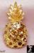 Pineapple Pin:  Rhinestone Pineapple Pin in Shades of Topaz