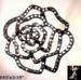 Rose Brooch: Open Rose Pin/Pendant - Hematite Rhinestone