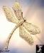 Dragonfly Pin:  Rhinestone Dragonfly Pin with Moveable Wings