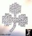 Shamrock Pin:  Three Leaf Clover Shamrock Pin - Rhinestone
