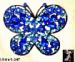 Butterfly Pin: Rhinestone Butterfly Pin,Deep Blue Rhinestone