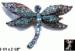 Dragonfly Pin:  Rhinestone Dragonfly Pin in Shades of Blue