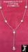 Necklace: Y Necklace, Sterling Silver, CZ & Crystal Drop