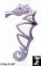 Seahorse Pin:  Rhinestone Seahorse Pin - Stained Glass Look