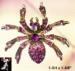 Spider Pin: Rhinestone Spider Pin Brooch - Fuchsia & Pink