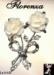 Florenza Pin: Vintage Florenza Carved Ivory Roses Brooch Pin